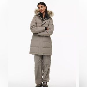 Aritzia - TNA The Powder Parka. Size Small. Colour Modern Taupe.